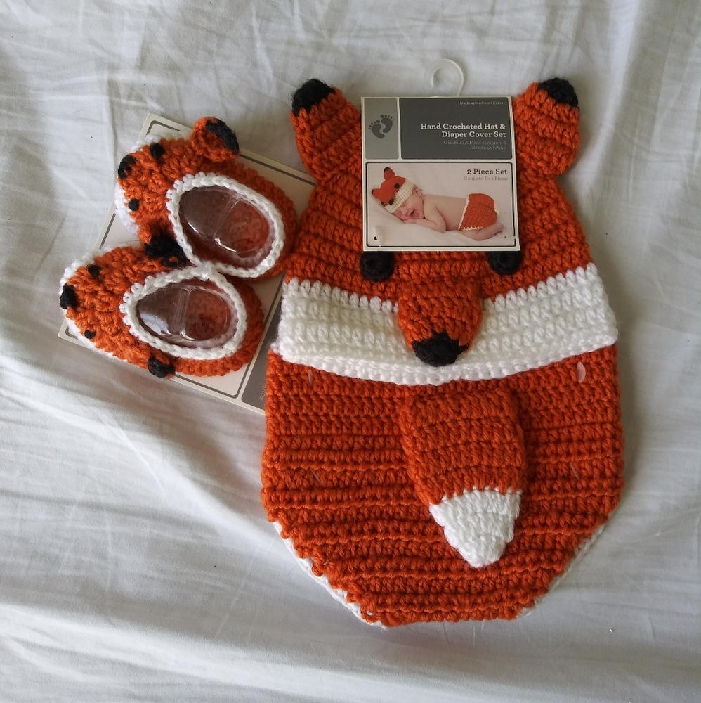 Fox Crochet Newborn Set
